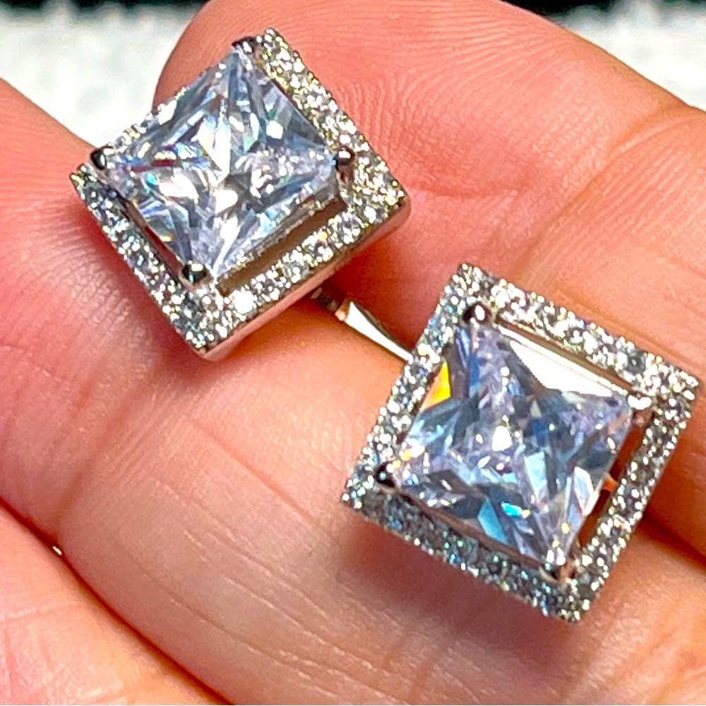 💎Pretty stud earrings plated -rhinestone
